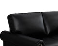 Living Room Sofa With Storage Sofa 1 2 3 Sectional Black Faux Leather Black Foam Pu Leather 6 Seat