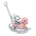 Rocking Horse For Toddlers, Balance Bike Ride On Toys With Push Handle, Backrest And Balance Board For Baby Girl And Boy, Unicorn Kids Pink Color Pink Hdpe