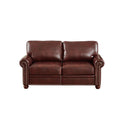 Living Room Sofa Loveseat Chair Burdy Faux Leather Burgundy Foam Pu Leather