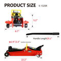 Floor Jack, 2 Ton Low Profile Floor Jack, Heav Yduty Steel Racing Floor Jack With Single Piston Quicklift Pump, Floor Jack Lifting Range 3.3