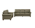 Living Room Sofa With Storage Sofa 2 3 Sectional Taupe Faux Leather Grey Foam Pu Leather