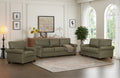 Living Room Sofa With Storage Sofa 1 2 3 Sectional Taupe Faux Leather Grey Foam Pu Leather