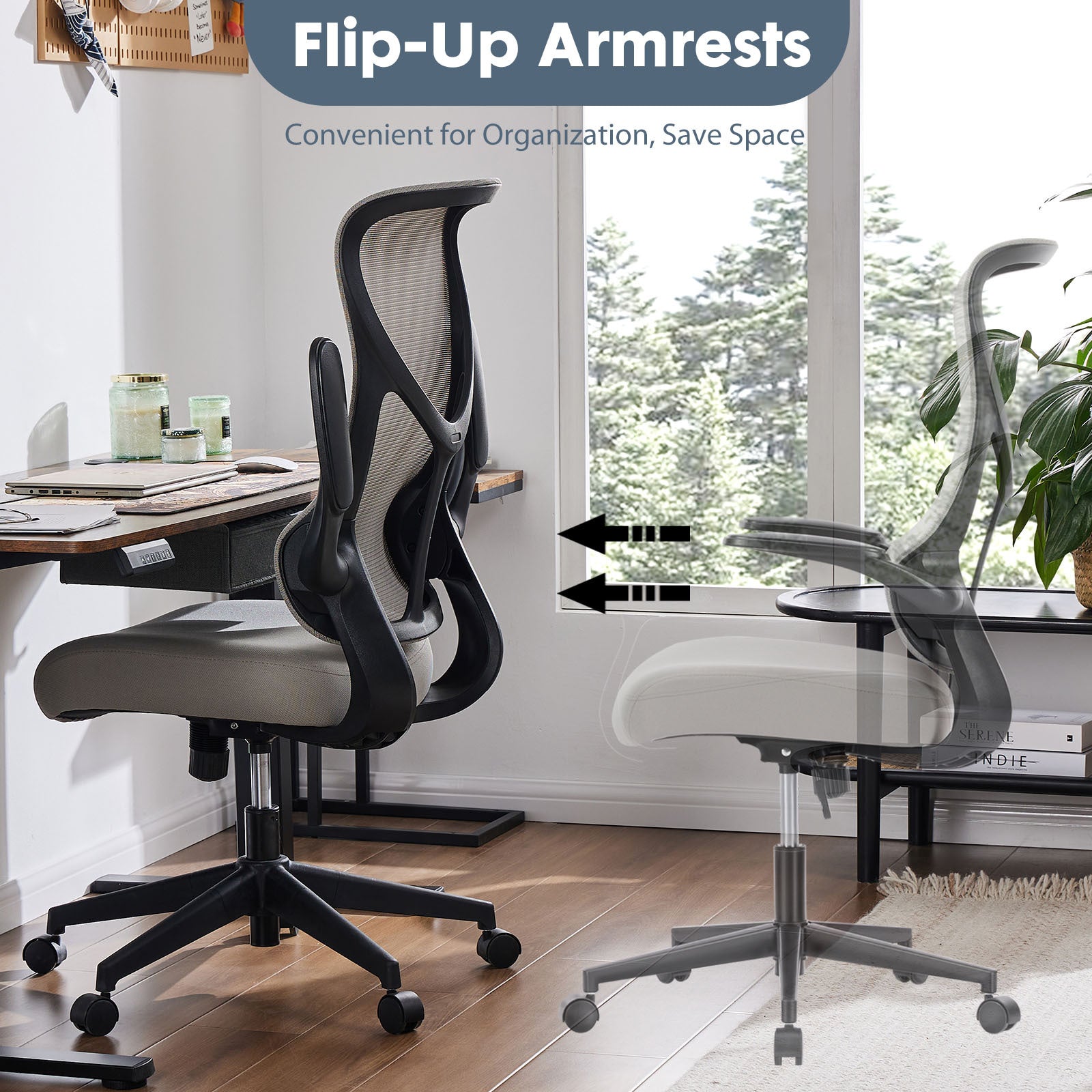Sweetcrispy Ergonomic Executive High Back Office Chairmesh Computer Chair Gray Nylon Mesh