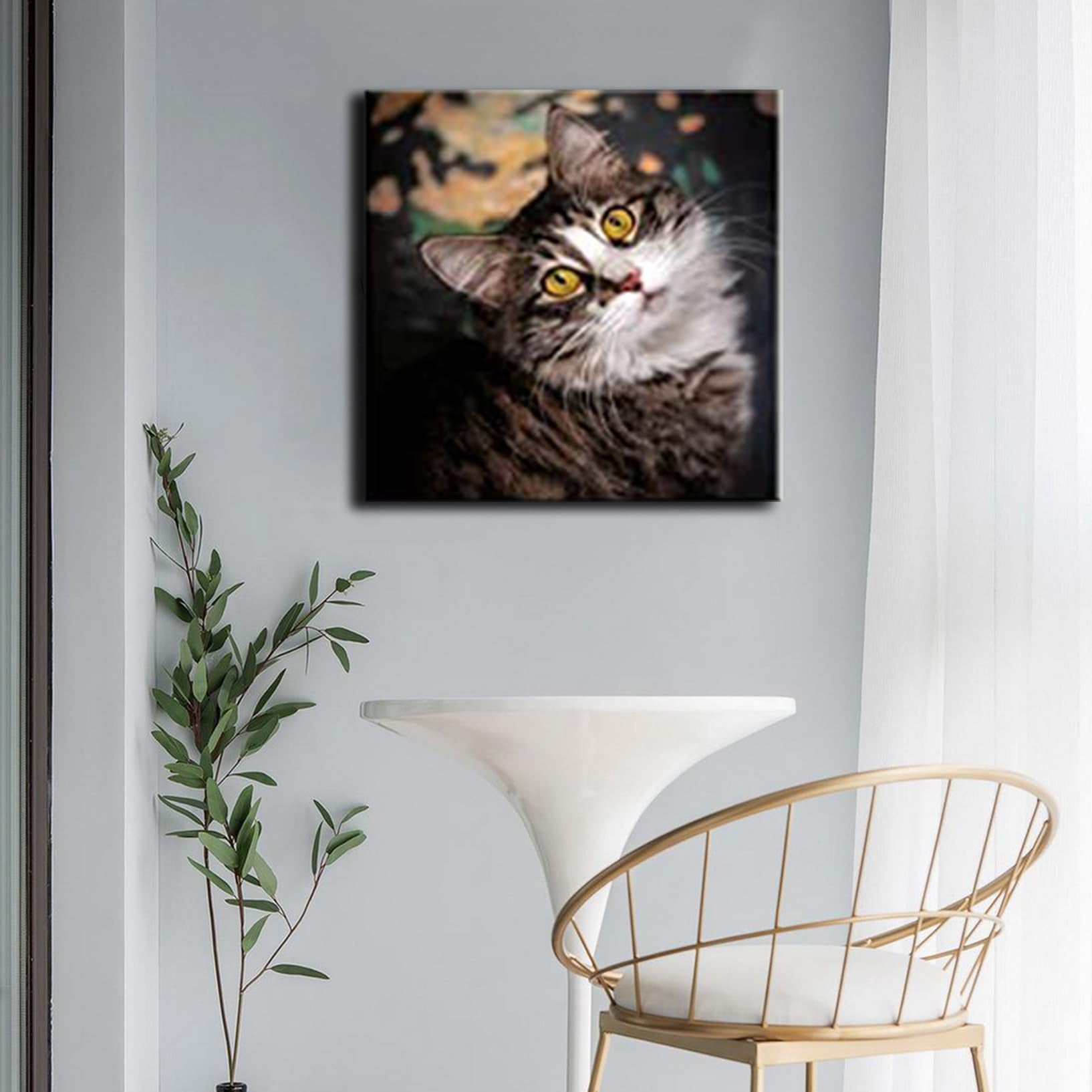 Customize Canvas Prints With Your Photo Canvas Wall Art Personalized Canvas Picture, Customized To Any Style, Us Factory ,Gifts For Family, Wedding, Friends, Home Decoration,Pet Animal Wrapped Canvas Colorful Oversized 41In Painting Prints And Posters