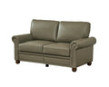 Living Room Sofa Loveseat Chair Taupe Faux Leather Grey Foam Pu Leather