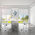 Sweetcrispy Ergonomic Office Chair Home Desk Mesh Chair With Fixed Armrest Executive Computer Chair With Soft Foam Seat Cushion Gray Nylon Mesh