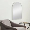 Silver 24X36 Inch Metal Arch Barhroom Mirror Silver Classic Mdf Glass Aluminium Alloy