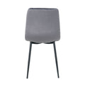 Indoor Velvet Dining Chair, Modern Dining Kitchen Chair With Cushion Seat Back Black Coated Metal Legs Upholstered Side Chair For Home Kitchen Restaurant And Living Room Set Of 4 Grey Metal