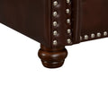 Living Room Sofa Single Seat Chair With Wood Leg Burdy Faux Leather Burgundy Foam Pu Leather