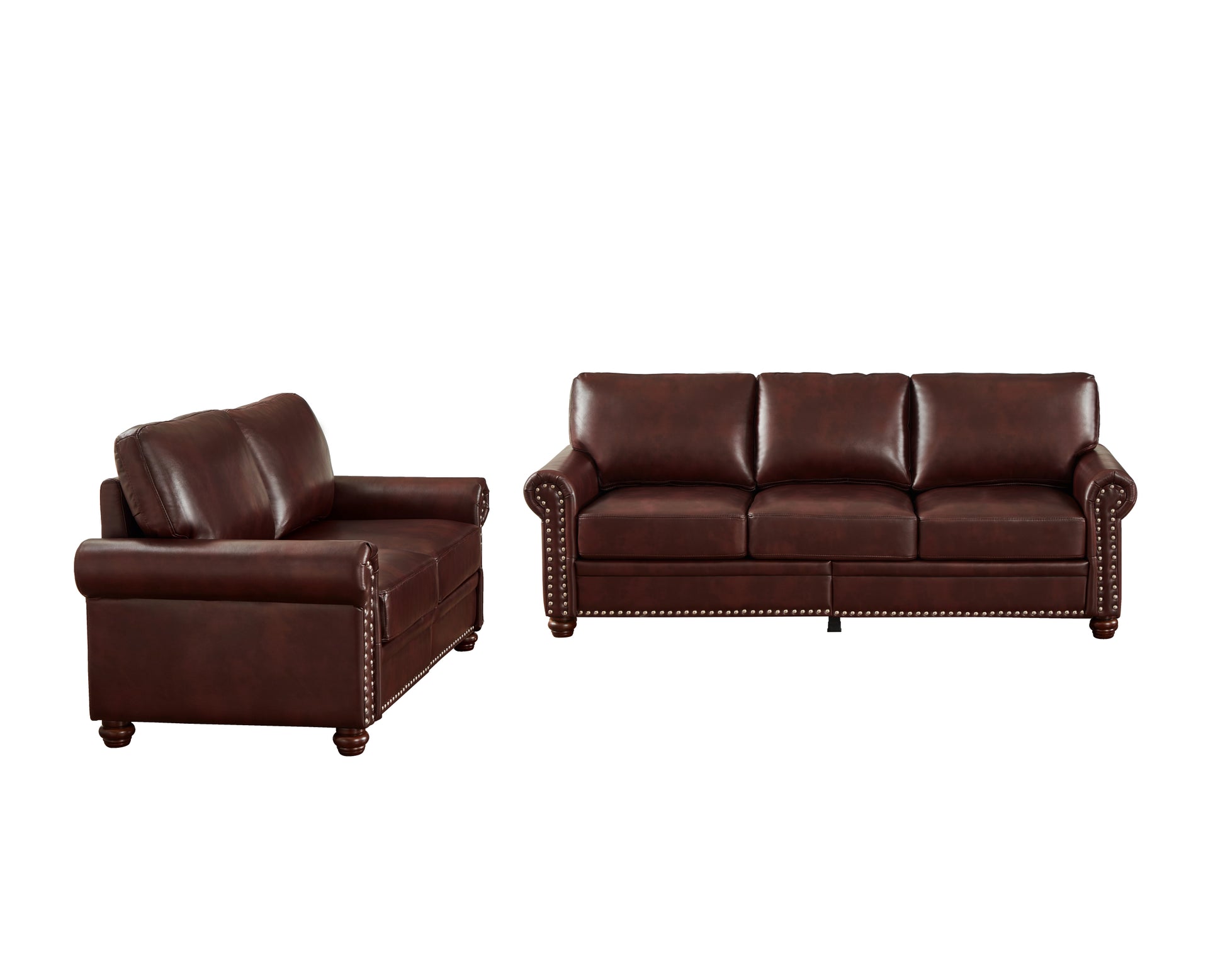 Living Room Sofa With Storage Sofa 2 3 Sectional Burdy Faux Leather Burgundy Foam Pu Leather 5 Seat