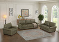 Living Room Sofa With Storage Sofa 1 2 3 Sectional Taupe Faux Leather Grey Foam Pu Leather