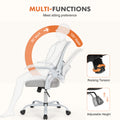 Sweetcrispy Office Mid Back Ergonomic Mesh Computer Desk Larger Seat Executive Height Adjustable Swivel Task Chair With Lumbar Support Gray Nylon Mesh