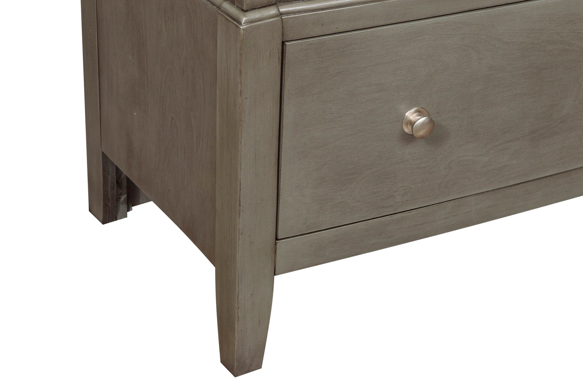 Transitional Style Gray Finish 1Pc Desser Storage Drawers Ball Bearing Glides Wooden Furniture Gray Bedroom Classic,Traditional Wood