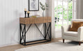 43.31'' Luxury Wood Sofa Table, Industrial Console Table For Entryway, Hallway Tables With Two Drawers For Living Room Natural Mdf Iron