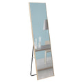 The3Rd Generation Packaging Upgrade Includes A Light Oak Solid Wood Frame Full Length Mirror, Dressing Mirror, Bedroom Entrance, Decorative Mirror, Clothing Store, And Floor Mounted Mirror. 60