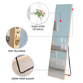 The3Rd Generation Packaging Upgrade Includes A Light Oak Solid Wood Frame Full Length Mirror, Dressing Mirror, Bedroom Entrance, Decorative Mirror, Clothing Store, And Floor Mounted Mirror. 60