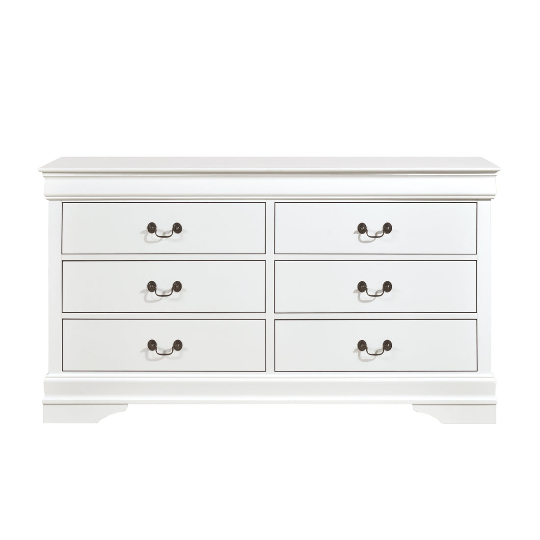 Traditional White Dresser Louis Phillippe Style Antique Drop Handles Classic Bedroom Furniture White Bedroom Classic,Traditional Wood