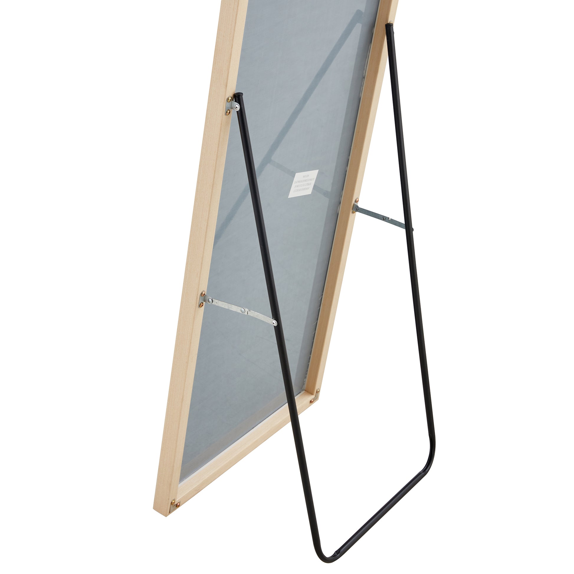 The3Rd Generation Packaging Upgrade Includes A Light Oak Solid Wood Frame Full Length Mirror, Dressing Mirror, Bedroom Entrance, Decorative Mirror, Clothing Store, And Floor Mounted Mirror. 60" *17.3" Light Oak Glass