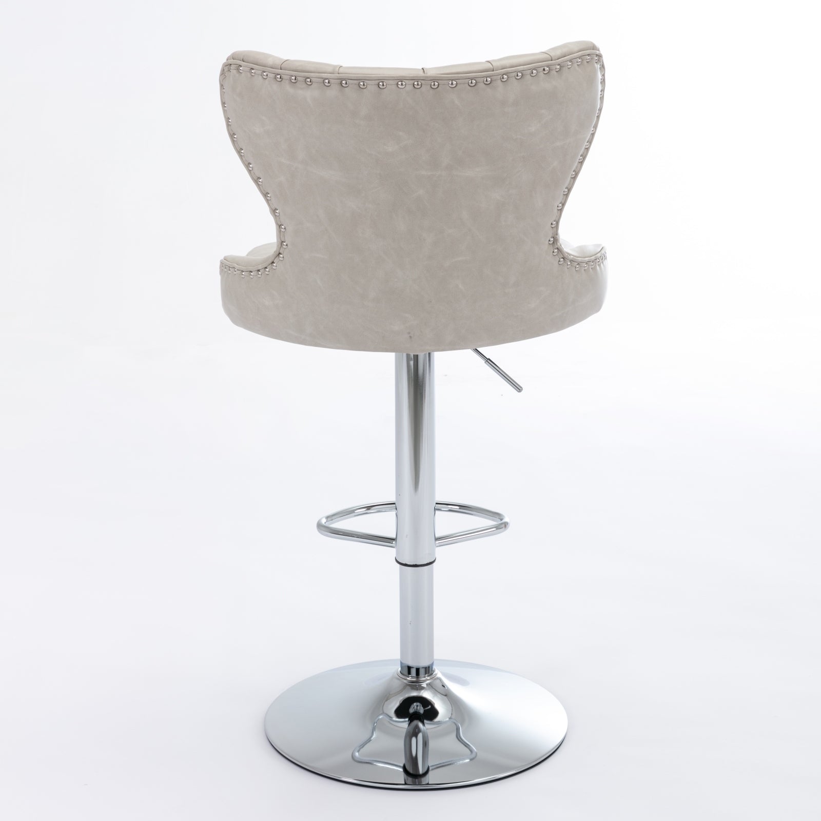 Swivel Pu Barstools Adjusatble Seat Height From 25 33 Inch, Modern Upholstered Chrome Base Bar Stools With Backs Comfortable Tufted For Home Pub And Kitchen Island,Olive Green, Sw1844Bg Beige Dining Room American Design Foam Pu Leather