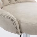 Swivel Pu Barstools Adjusatble Seat Height From 25 33 Inch, Modern Upholstered Chrome Base Bar Stools With Backs Comfortable Tufted For Home Pub And Kitchen Island,Olive Green, Sw1844Bg Beige Dining Room American Design Foam Pu Leather