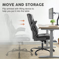 Sweetcrispy Executive Office Pu Leather Desk Chair High Back Flip Up Armrest Adjustable Ergonomic Home Office Chair Black Pu Leather