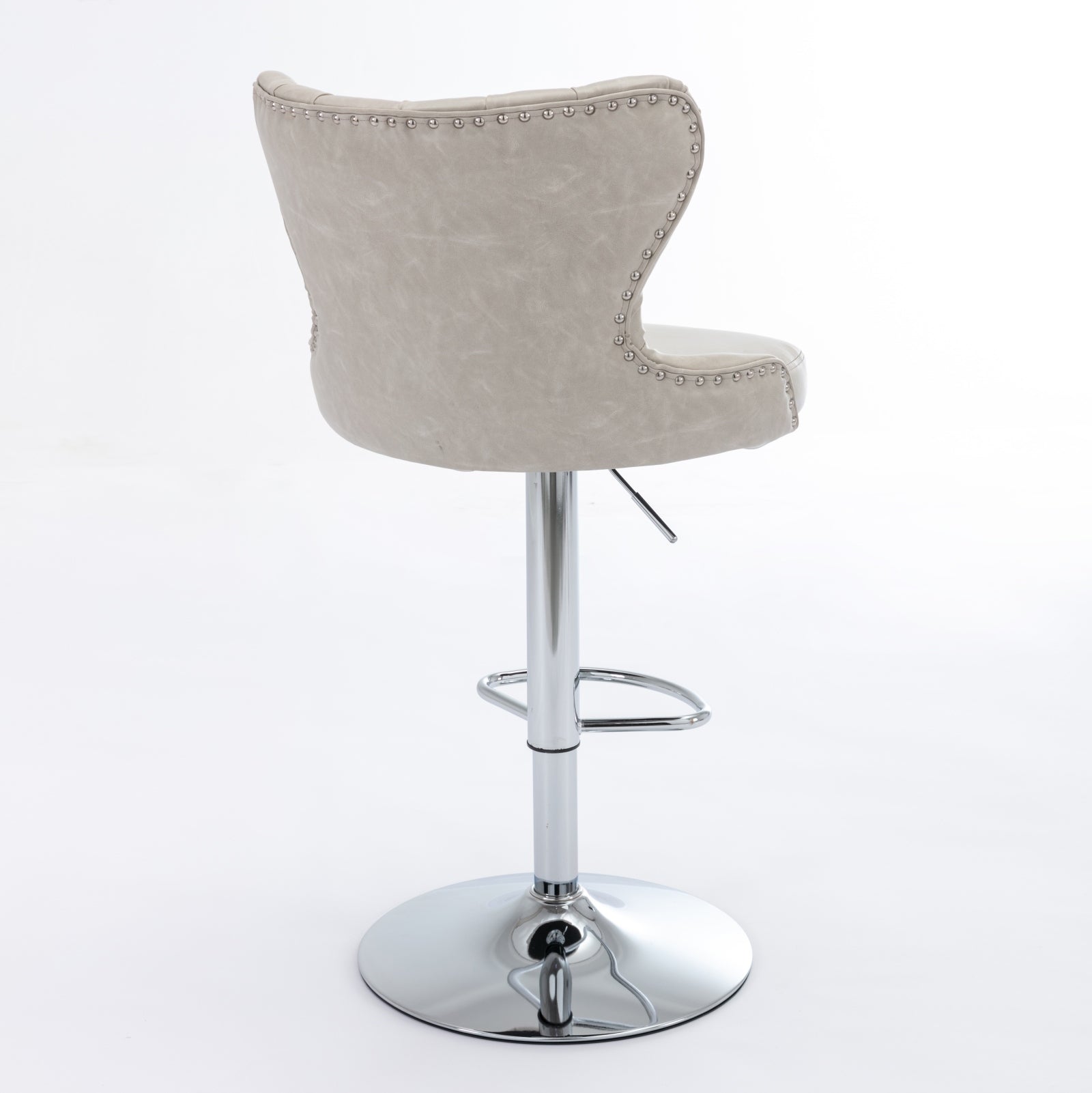 Swivel Pu Barstools Adjusatble Seat Height From 25 33 Inch, Modern Upholstered Chrome Base Bar Stools With Backs Comfortable Tufted For Home Pub And Kitchen Island,Olive Green, Sw1844Bg Beige Dining Room American Design Foam Pu Leather