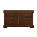 Traditional Design Brown Cherry Finish Dresser 1Pc Louis Phillipe Style Classic Bedroom Furniture Brown Mix Bedroom Classic,Traditional Wood