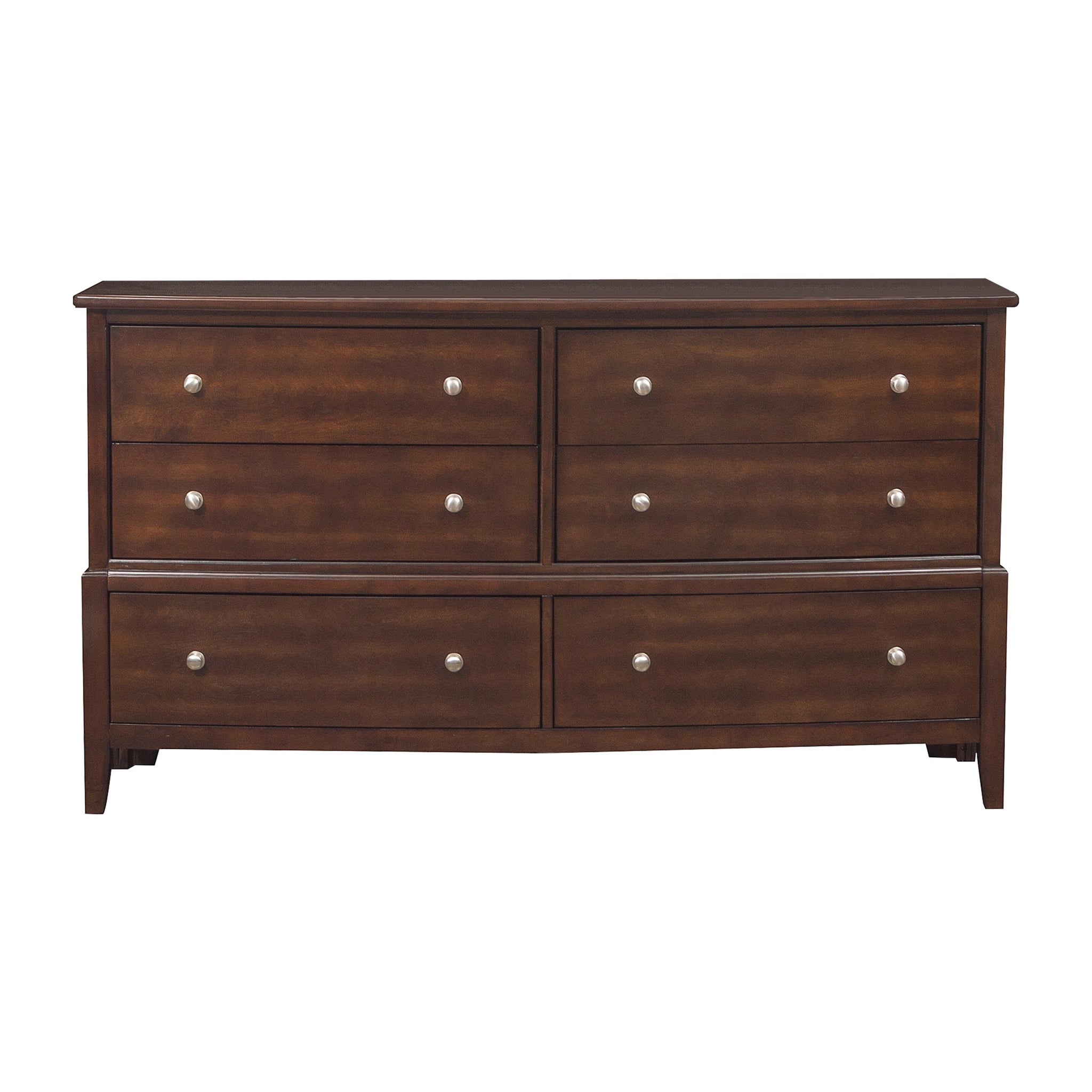 Transitional Style Bedroom Furniture 1Pc Dresser Of 6X Drawers Dark Cherry Finish Wooden Furniture Cherry Bedroom Classic,Transitional Wood