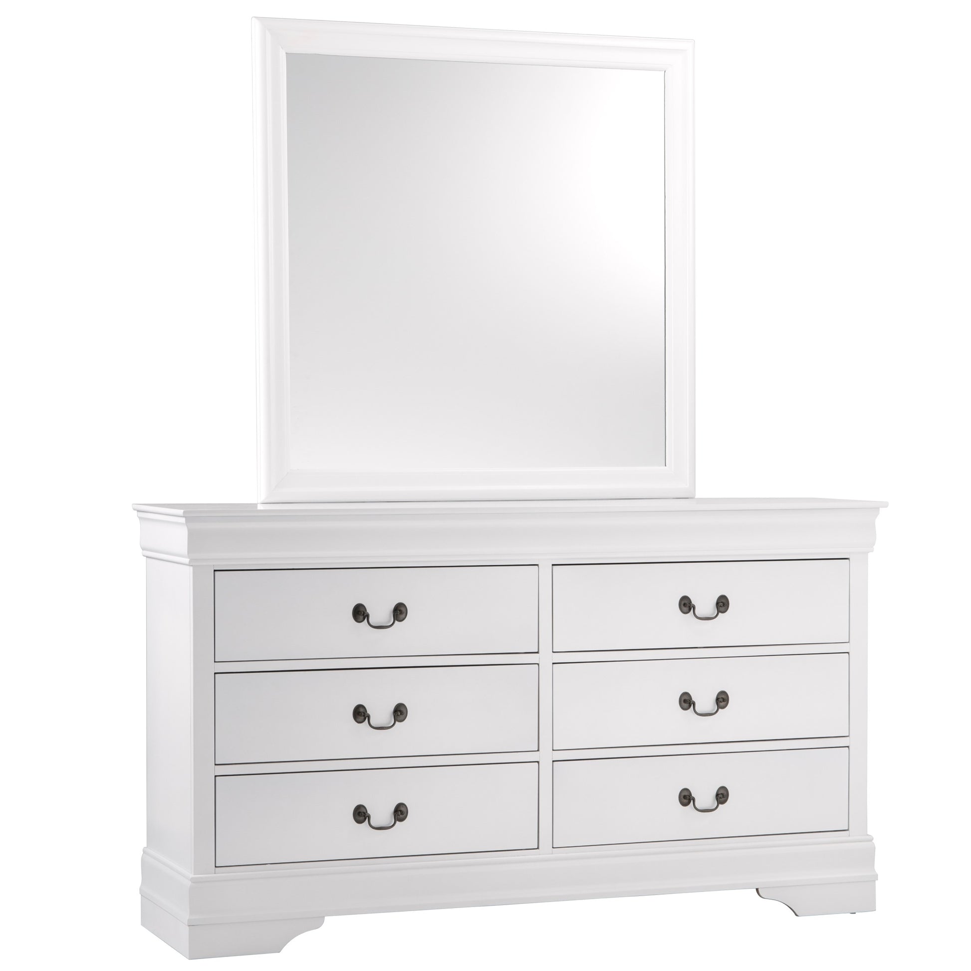 Traditional White Dresser Louis Phillippe Style Antique Drop Handles Classic Bedroom Furniture White Bedroom Classic,Traditional Wood