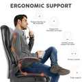 Sweetcrispy Executive Office Pu Leather Desk Chair High Back Flip Up Armrest Adjustable Ergonomic Home Office Chair Black Pu Leather