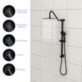 10 Inch Shower System With 5 Function Rain Hand Shower, 26.3