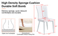 Modern Minimalist Dining Chairs, Office Chairs. 4 Piece Set Of White Pu Seats With Silver Metal Legs. Suitable For Restaurants, Living Rooms, And Offices. C 008 White Pu