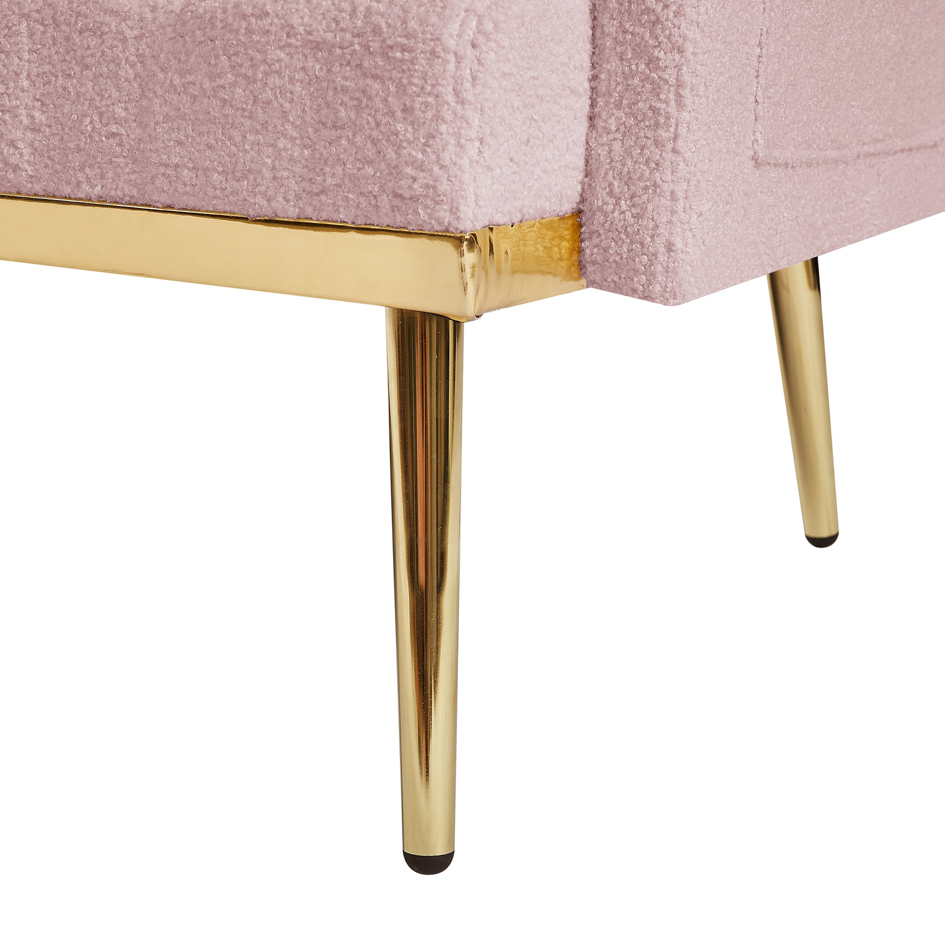 Pink Teddy Fabric 2 Seater Sofa Pink Engineered Wood