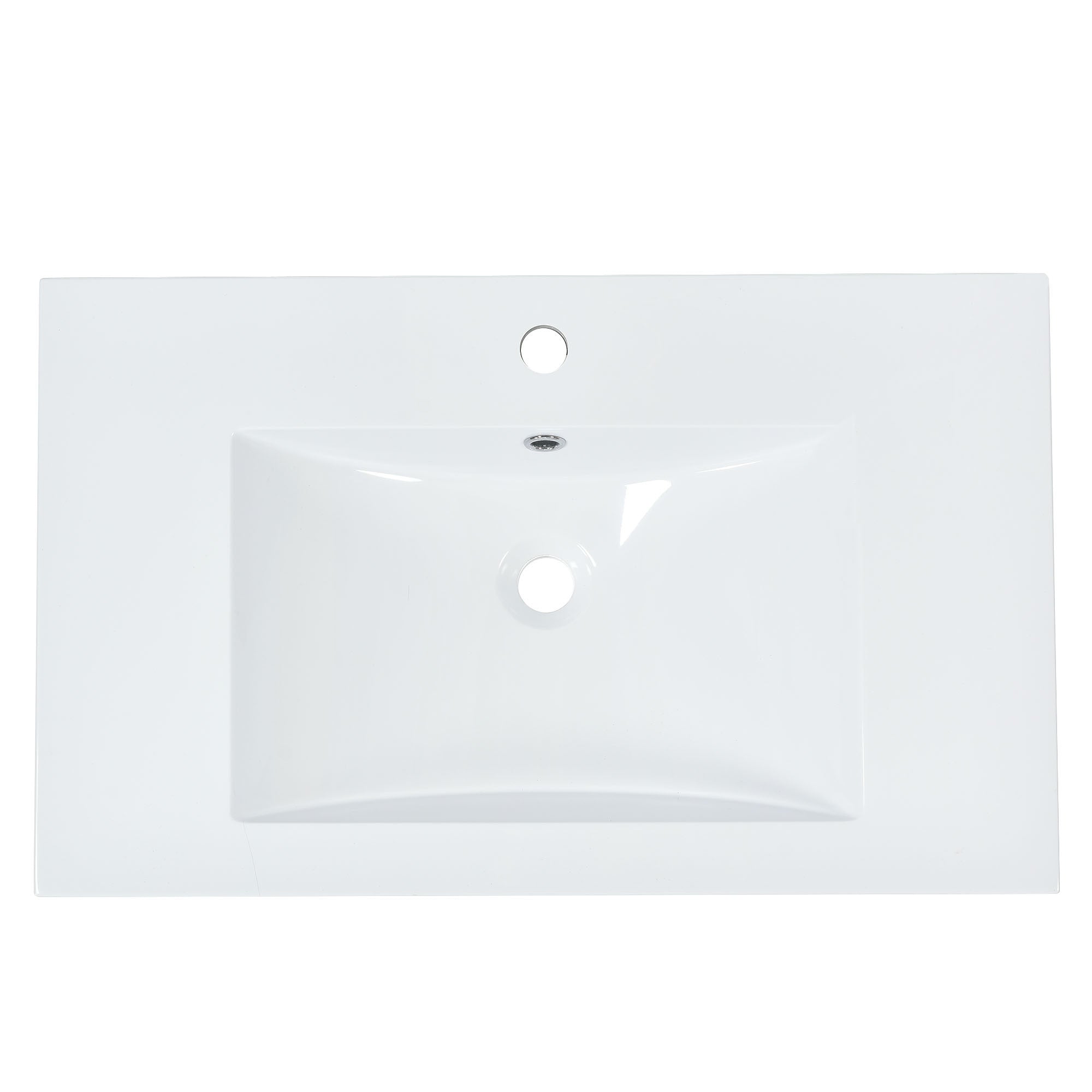 Sink Only 30" Bathroom Vanity White Resin