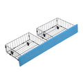 Queen Size Storage Upholstered Hydraulic Platform Bed With 2 Drawers, Blue Box Spring Not Required Queen Blue Metal Bedroom Bed Frame Linen Upholstered