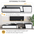 Modern, Minimalist Rectangle Extendable Tv Stand, Tv Cabinet With 2 Drawers And 1 Cabinet For Living Room, Up To 100'' Black Particle Board