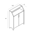 Shoe Cabinet Storage Cabinet With Five Shelves Grey Gray Particle Board