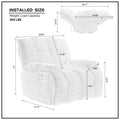 Ergonomic Glider 360 Degree Swivel Chair, Overstuffed Manual Rocking Recliner For Living Room Pink Pink Polyester 1 Seat