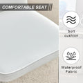 Modern Minimalist Dining Chairs, Office Chairs. 4 Piece Set Of White Pu Seats With Silver Metal Legs. Suitable For Restaurants, Living Rooms, And Offices. C 008 White Pu