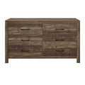 Rustic Brown Finish 1Pc Dresser Black Handles Wooden Funiture Rustic Style Brown Mix Bedroom Rustic Wood