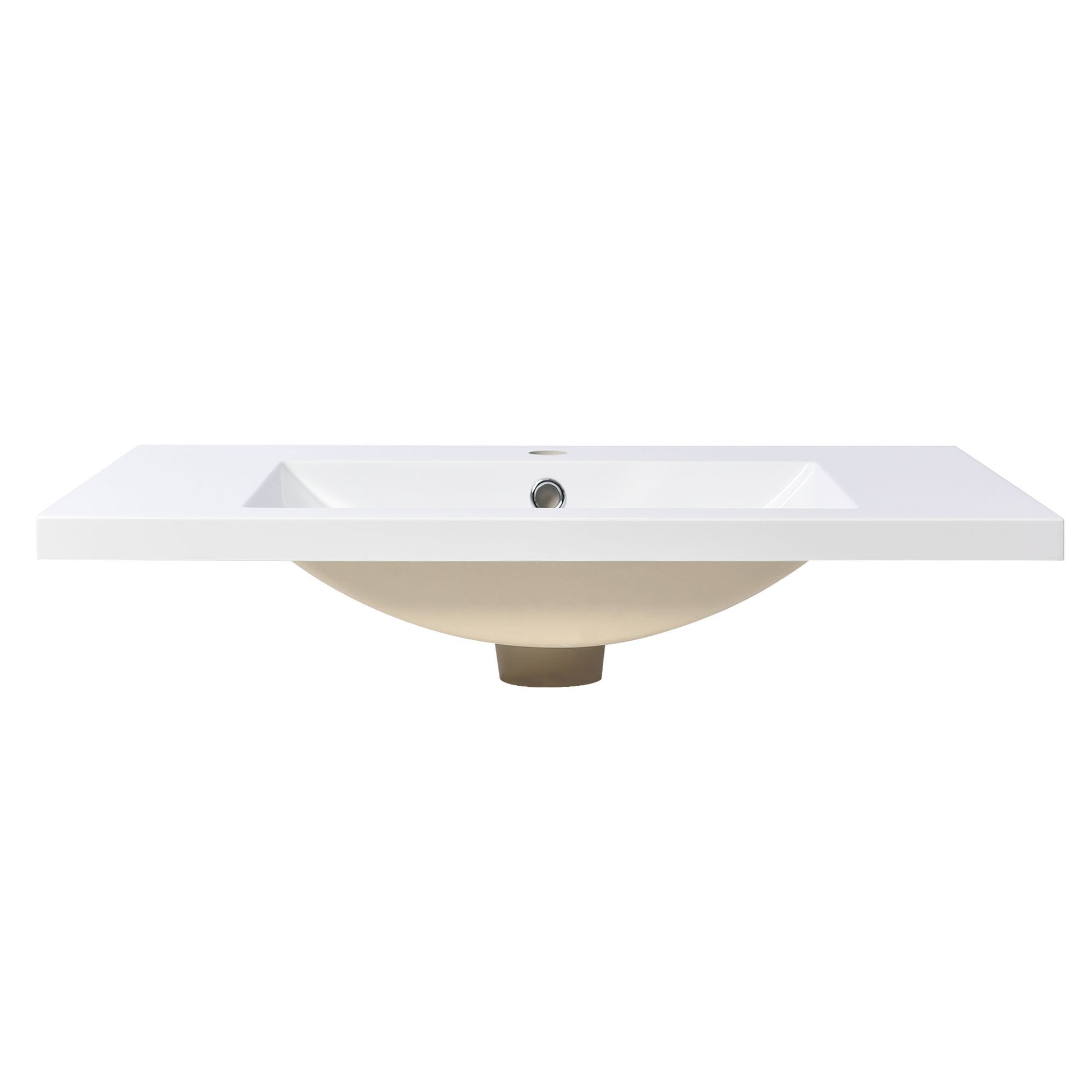 Sink Only 30" Bathroom Vanity White Resin