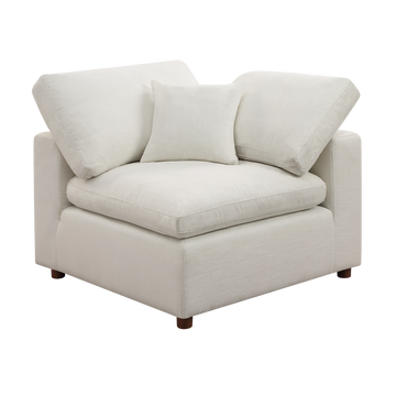 Modern Modular Sectional Sofa Set, Self Customization Design Sofa, White White Linen