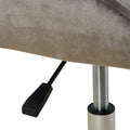 Modern Velvet Fabric With Chrome Legs Living Room Furniture Dining Chair, Soft And Comfortable, Lift Adjustment, Free Movement Convenient, Space Saving. Set Of 1 Grey Foam Metal