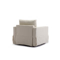 Single Seat Module Sofa Sectional Couch Seat Cushion And Back Cushion Removable And Washable,Cream Cream Wood Primary Living Space Soft Cushion Back Modern Rubberwood Square Arms Foam Linen 1 Seat