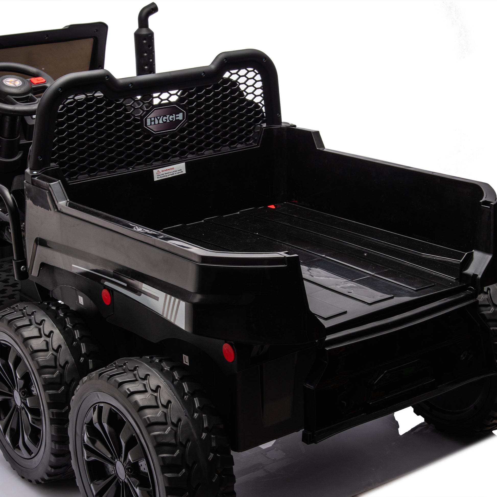 24V 2 Seater Utv Xxl Ride On Truck With Dump Bed For Kid,Ride On 4Wd Utv With 6 Wheels,Foam Tires, Suitable For Off Roading,Remote Control,Three Point Safety Harness Black Polypropylene