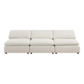 Modern Modular Sectional Sofa Set, Self Customization Design Sofa, White White Linen