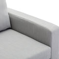 2 Seat Module Sectional Sofa Couch With 2 Ottoman,Seat Cushion And Back Cushion Removable And Washable,Light Grey Light Grey Wood Primary Living Space Soft Modern Rubberwood Foam Linen 2 Seat