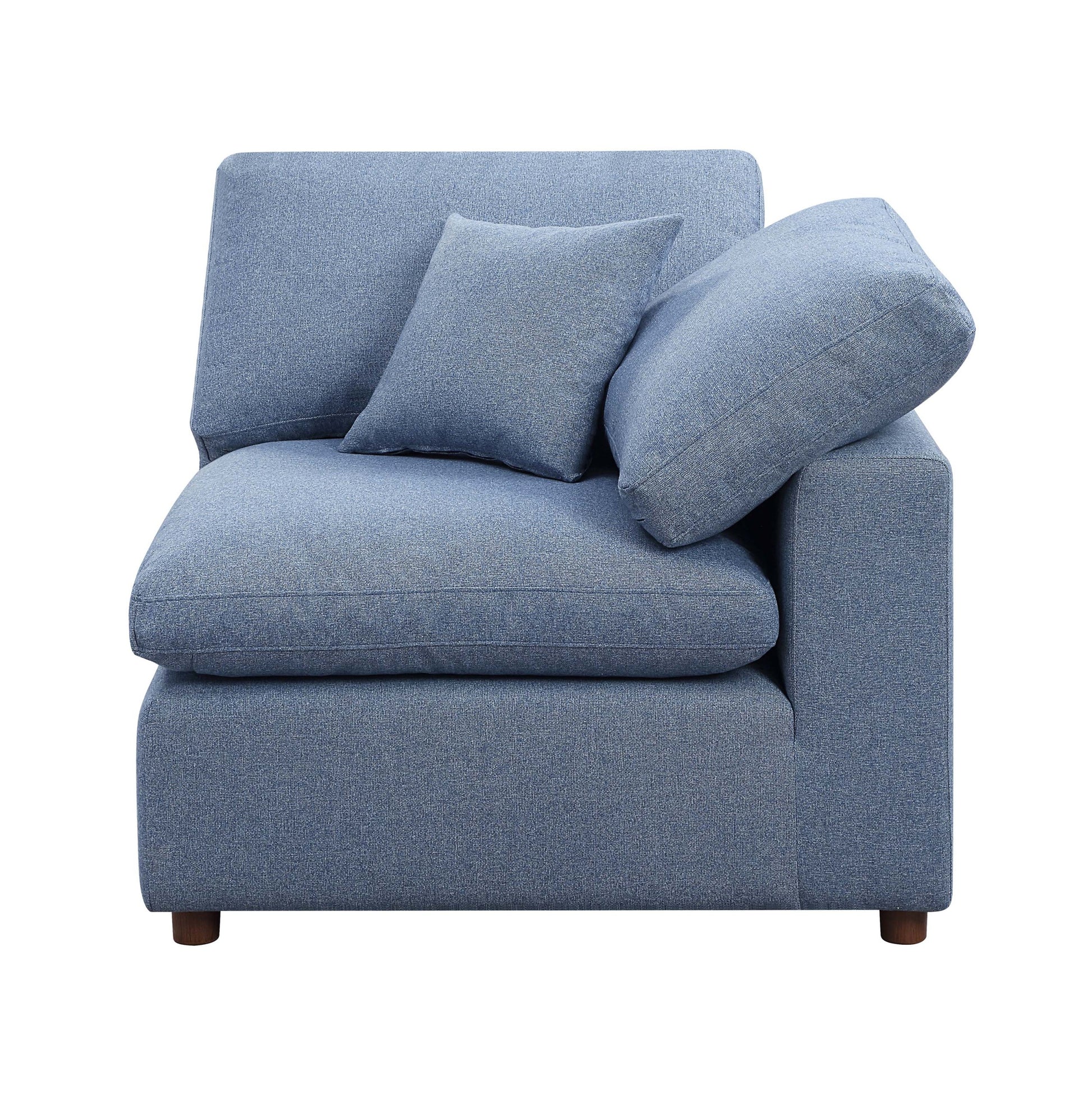 Modern Modular Sectional Sofa Set, Self Customization Design Sofa, Blue Blue Linen