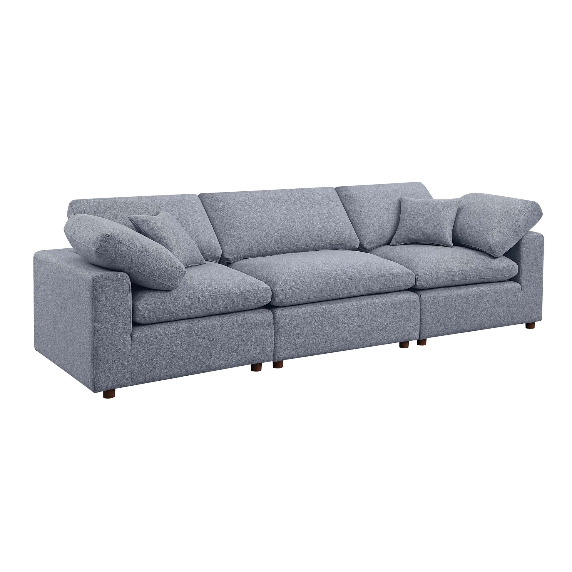 Modern Modular Sectional Sofa Set, Self Customization Design Sofa, Grey Grey Linen