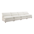 Modern Modular Sectional Sofa Set, Self Customization Design Sofa, White White Linen